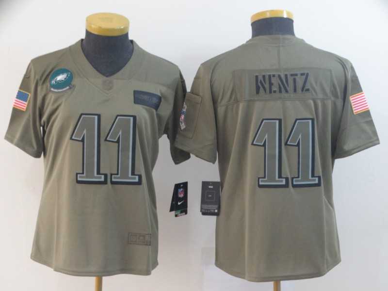 Women Nike Eagles 11 Carson Wentz 2019 Olive Salute To Service Limited Jersey,We sell and wholesale Women Nike Eagles 11 Carson Wentz 2019 Olive Salute To Service Limited Jersey on line form chian!